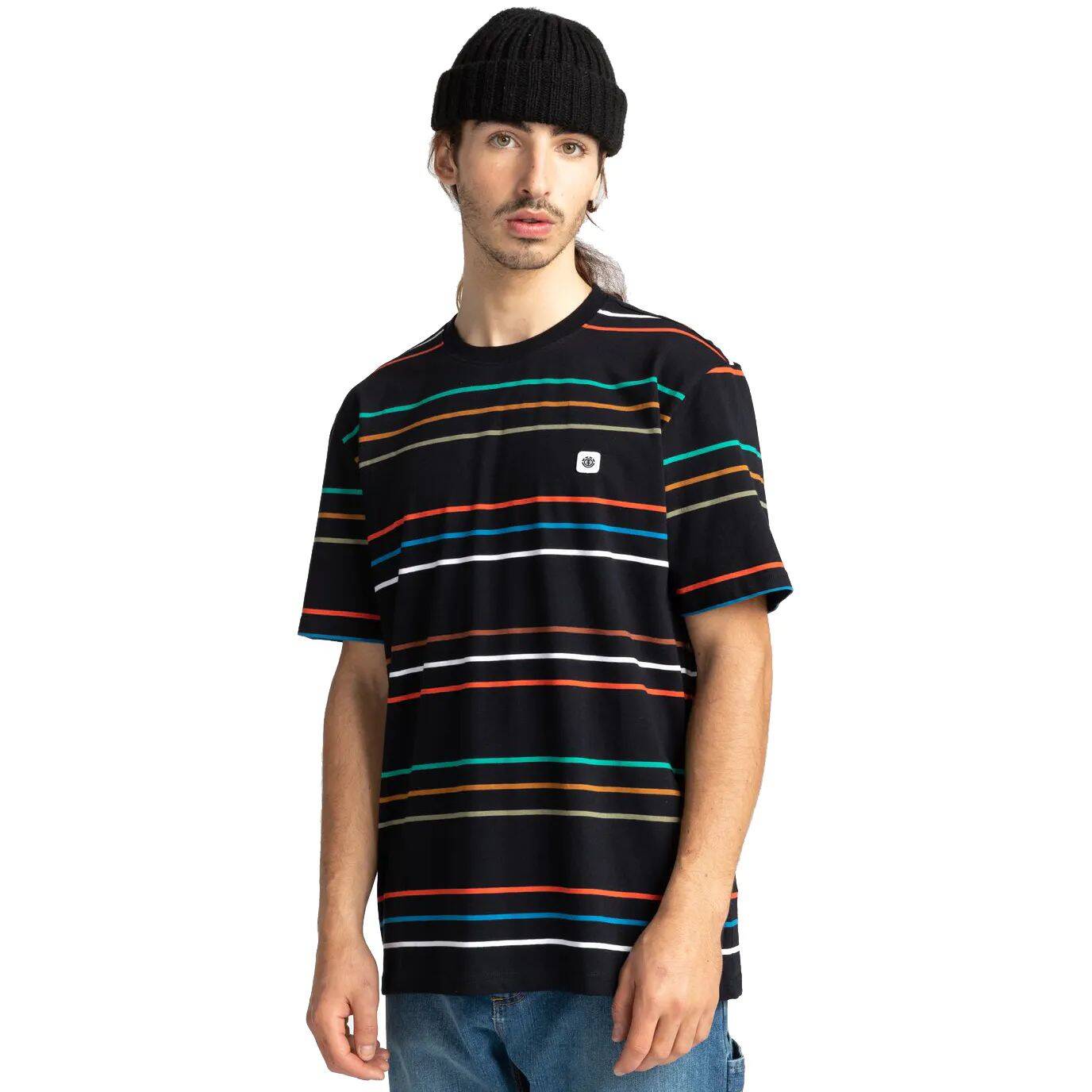 Element Hovden Stripes T Shirt - Flint Black
