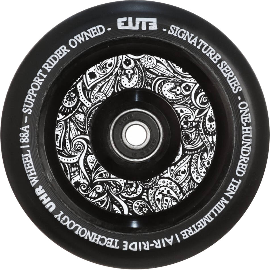 Elite Floral Air-Ride 110mm Scooter Wheel - Black