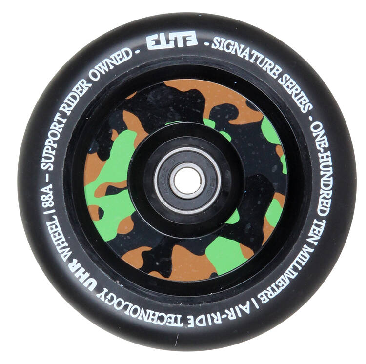 Elite 110mm Camo Air-Ride Scooter Wheel - Black PU