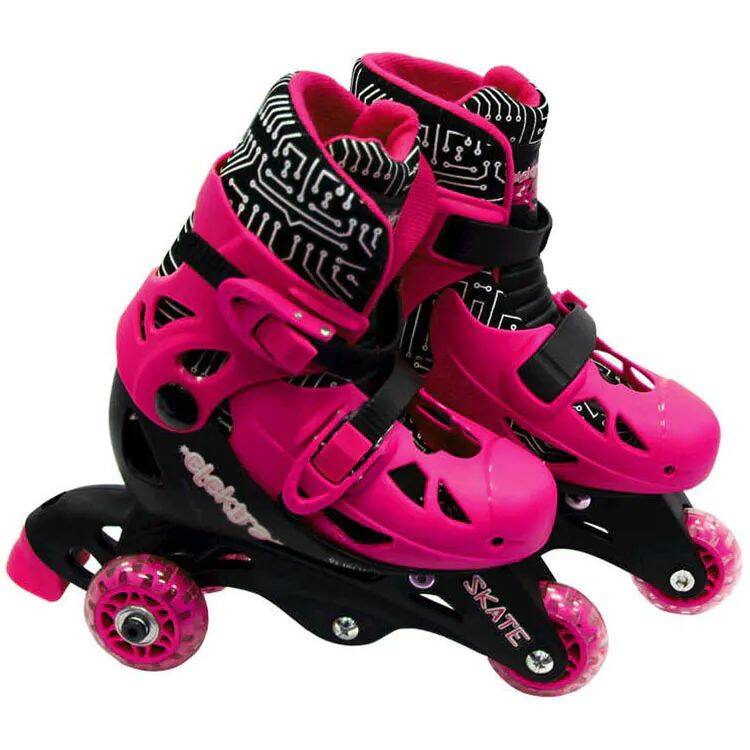 Elektra Kids Tri Line Roller Skates - Pink (J9 - J12)