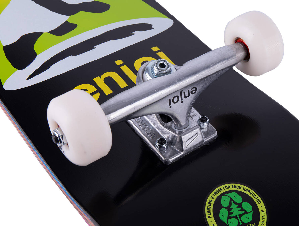 Enjoi Abduction Glow in the Dark Complete Skateboard - Black 8"