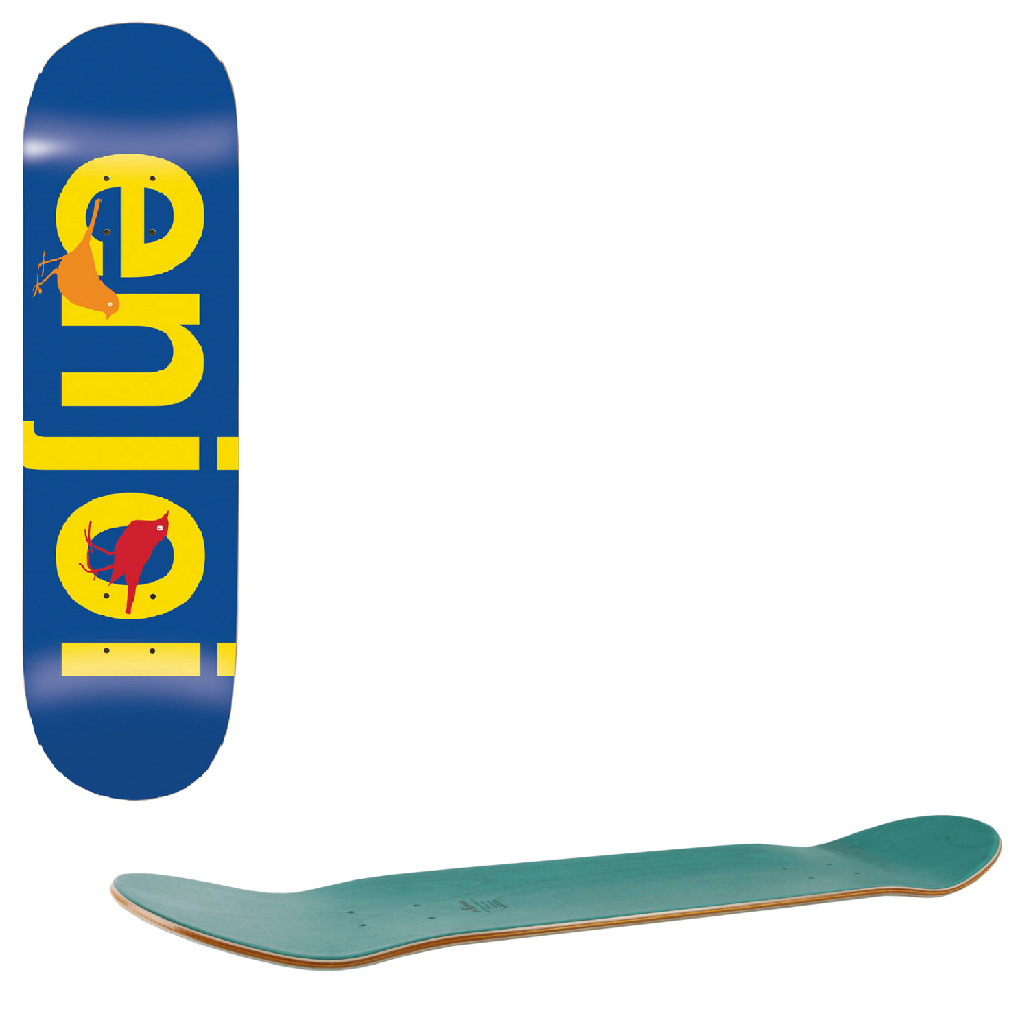 Enjoi Bird Watcher Skateboard Deck - Blue 8"