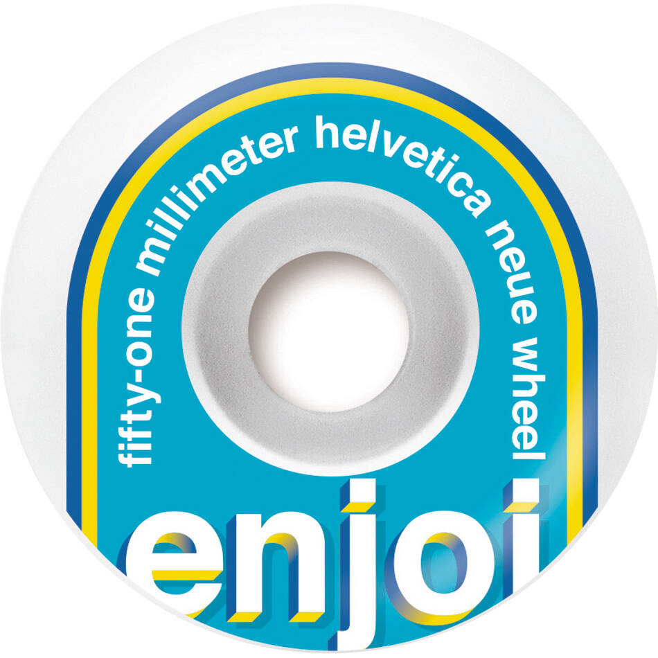 Enjoi Helvetica Neue Skateboard Wheels - Blue 51mm