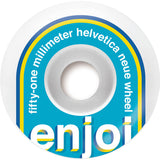 Enjoi Helvetica Neue Skateboard Wheels - Blue 51mm