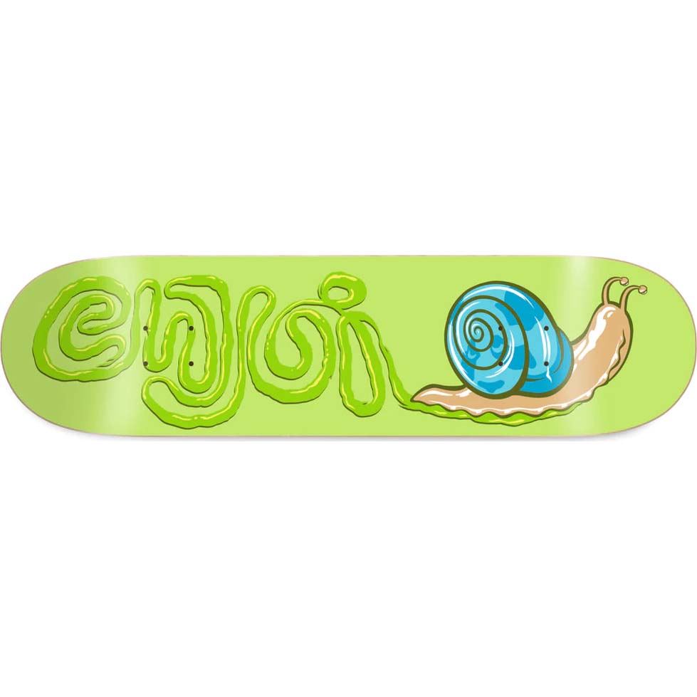 Enjoi Snail Trail Skateboard Deck - Green 8"