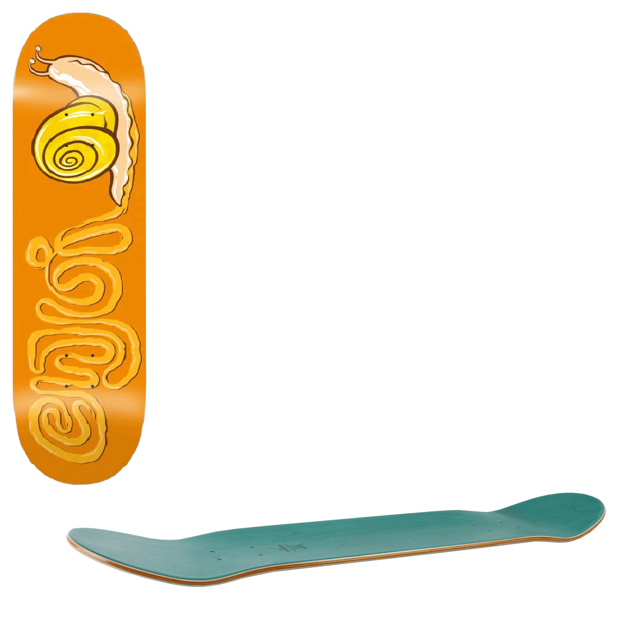 Enjoi Snail Trail Skateboard Deck - Orange 7.5"