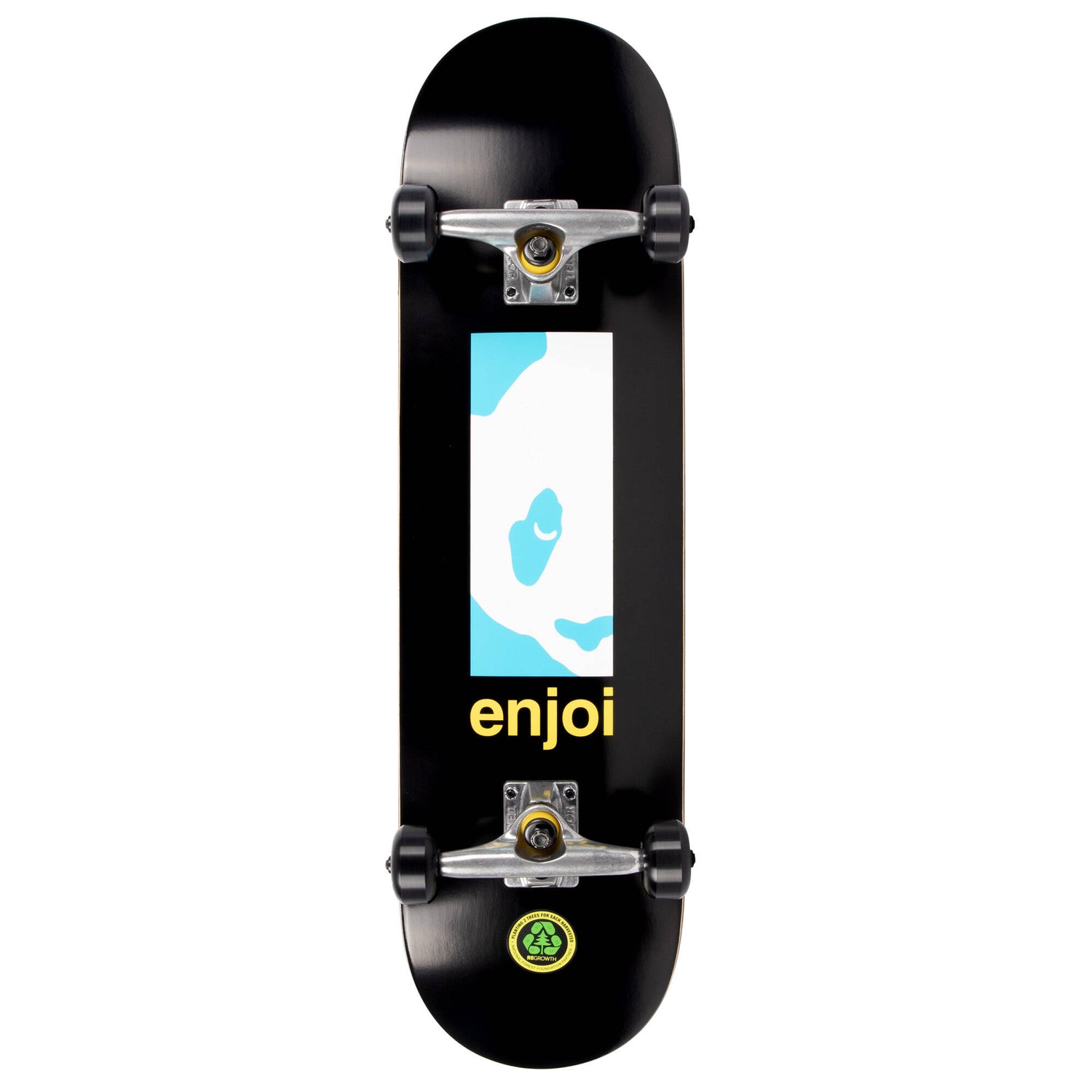 Enjoi Box Panda Complete Skateboard - Black/Black 8.25"