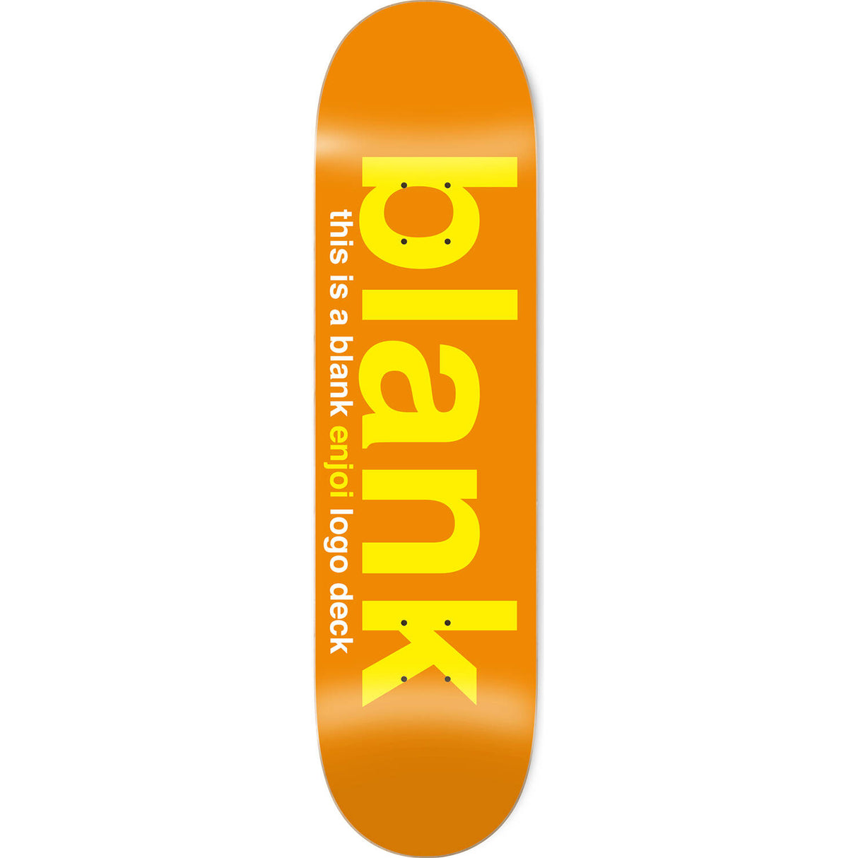 Enjoi Blank Skateboard Deck - Orange 8.5"