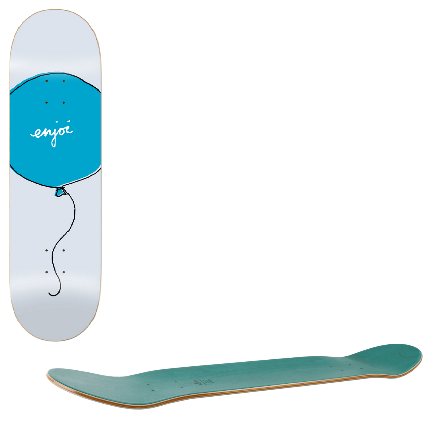 Enjoi Float Skateboard Deck - Blue 8.5"