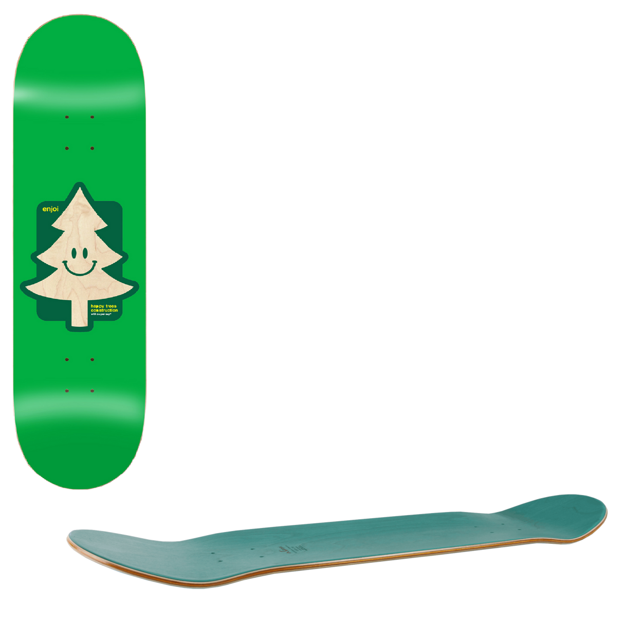 Enjoi Happy Tree Skateboard Deck - Green 8.25"