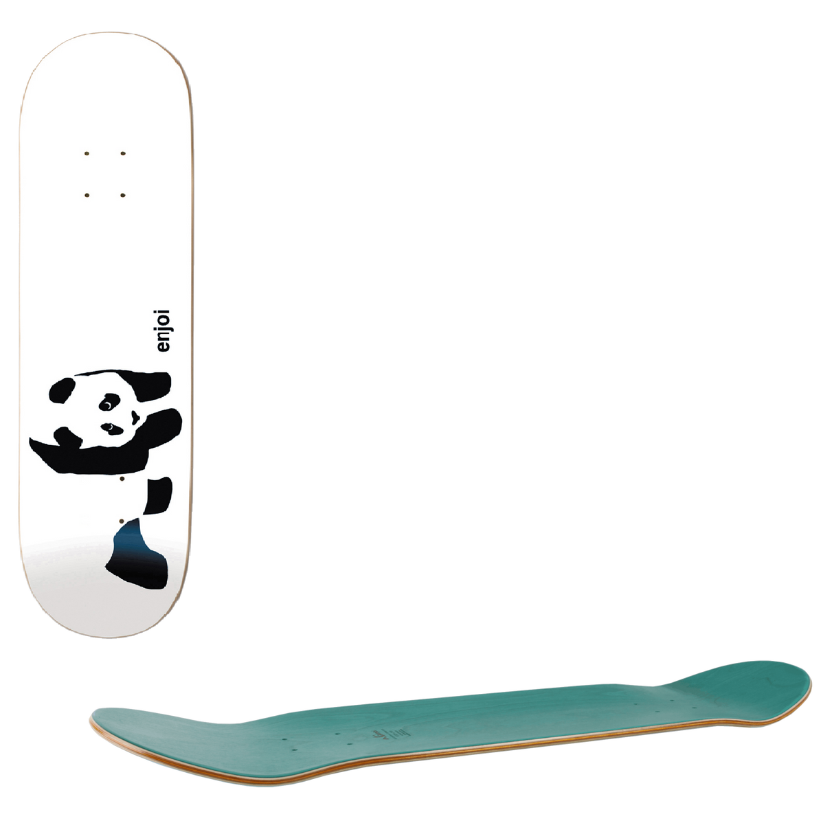 Enjoi Whitey Panda Logo R7 Skateboard Deck - 7.5"