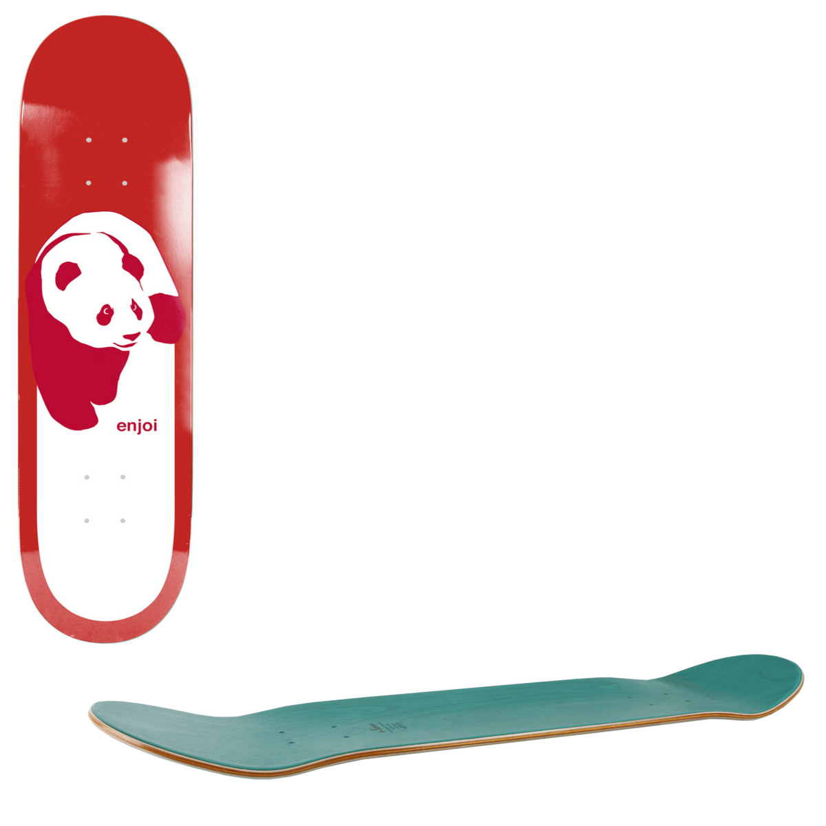 Enjoi Classic Panda Skateboard Deck - Red 8.5"