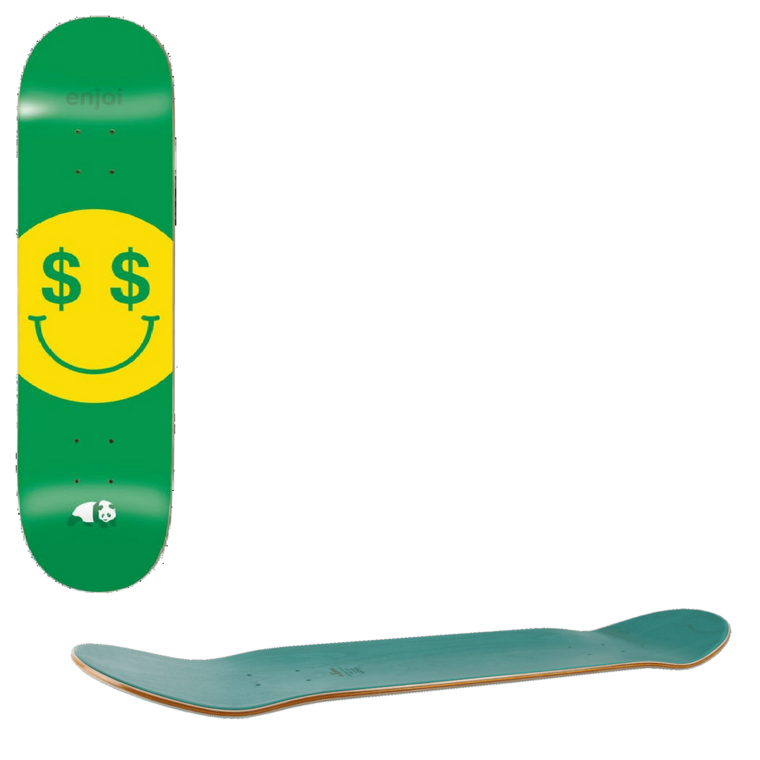 Enjoi Cash Money R7 Skateboard Deck - Green 8.25''