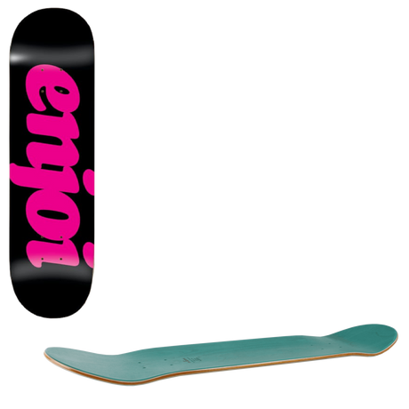 Enjoi Flocked Skateboard Deck - Black 7.75''