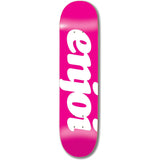 Enjoi Flocked Skateboard Deck - Pink 8''