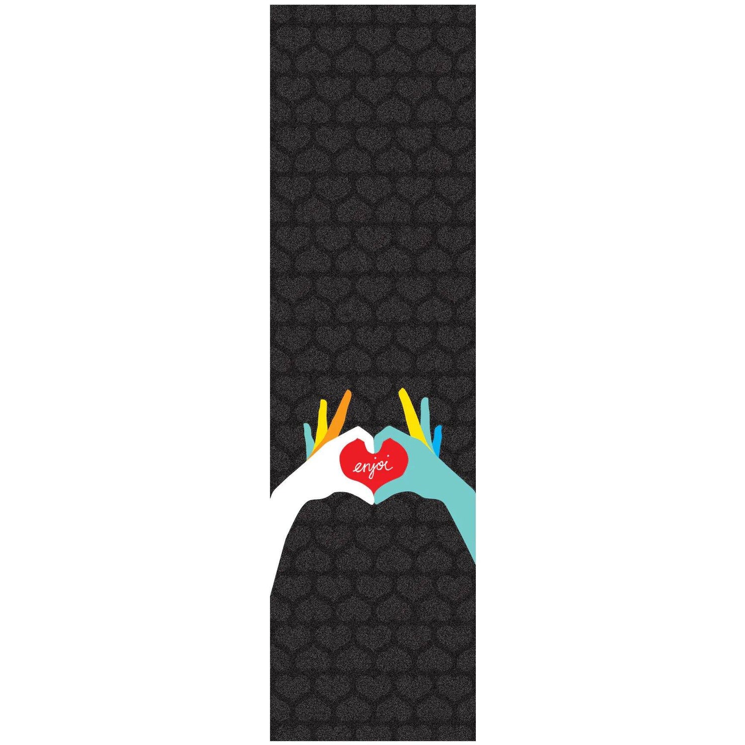 Enjoi Heart Hands Skateboard Grip Tape - Black