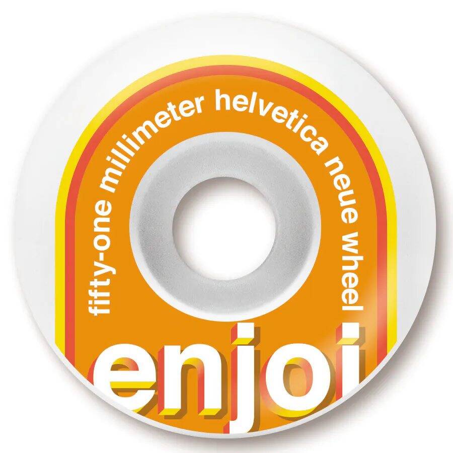 Enjoi Helvetica Neue Skateboard Wheels - Orange 51mm