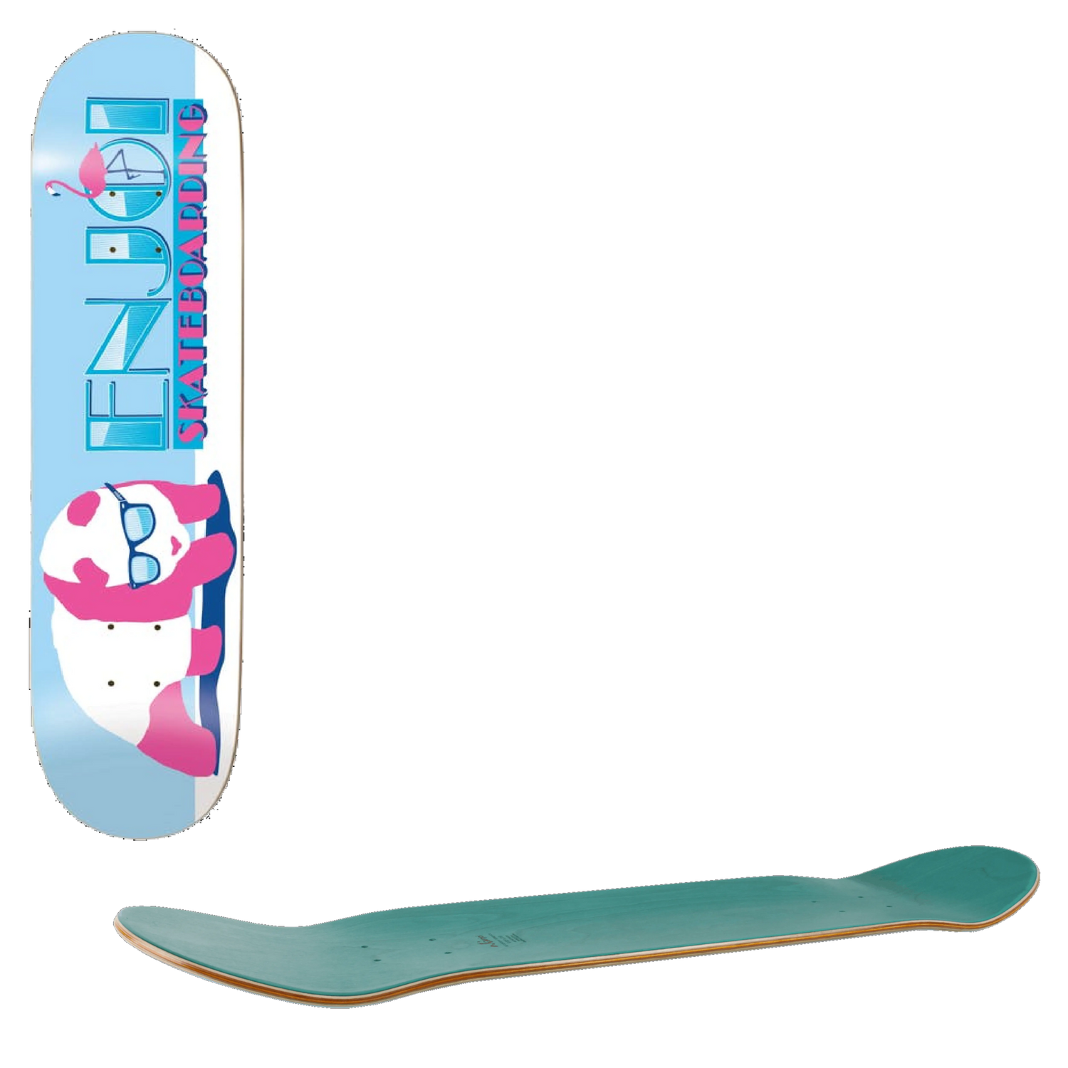 Enjoi Panda Vice Skateboard Deck - Blue 8.375''