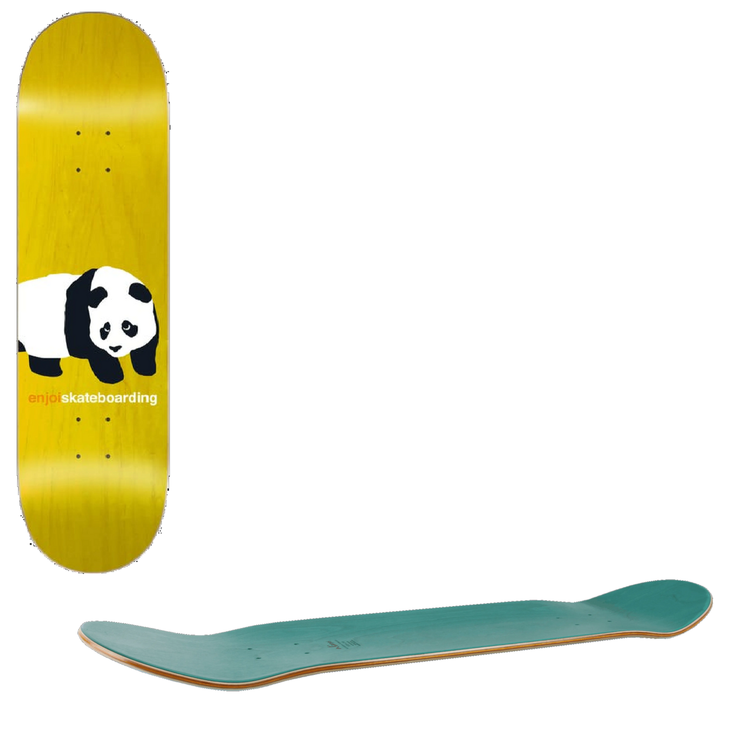 Enjoi Peekaboo Panda R7 Skateboard Deck - Yellow 8''