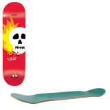 Enjoi Skulls and Flames Skateboard Deck - Red 8.25''