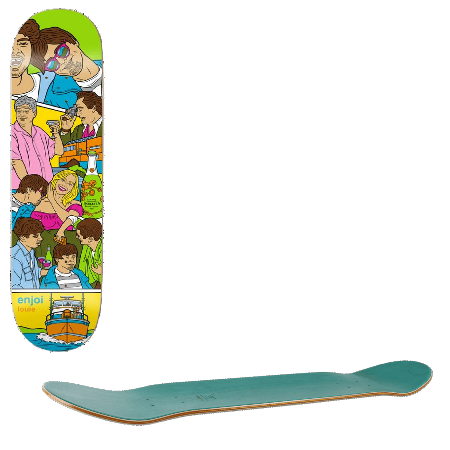 Enjoi Weekend At Louies R7 Skateboard Deck - Barletta 8.5''