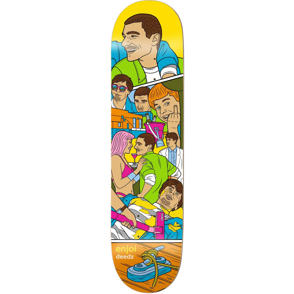 Enjoi Weekend At Louies R7 Skateboard Deck - Deedz 8''