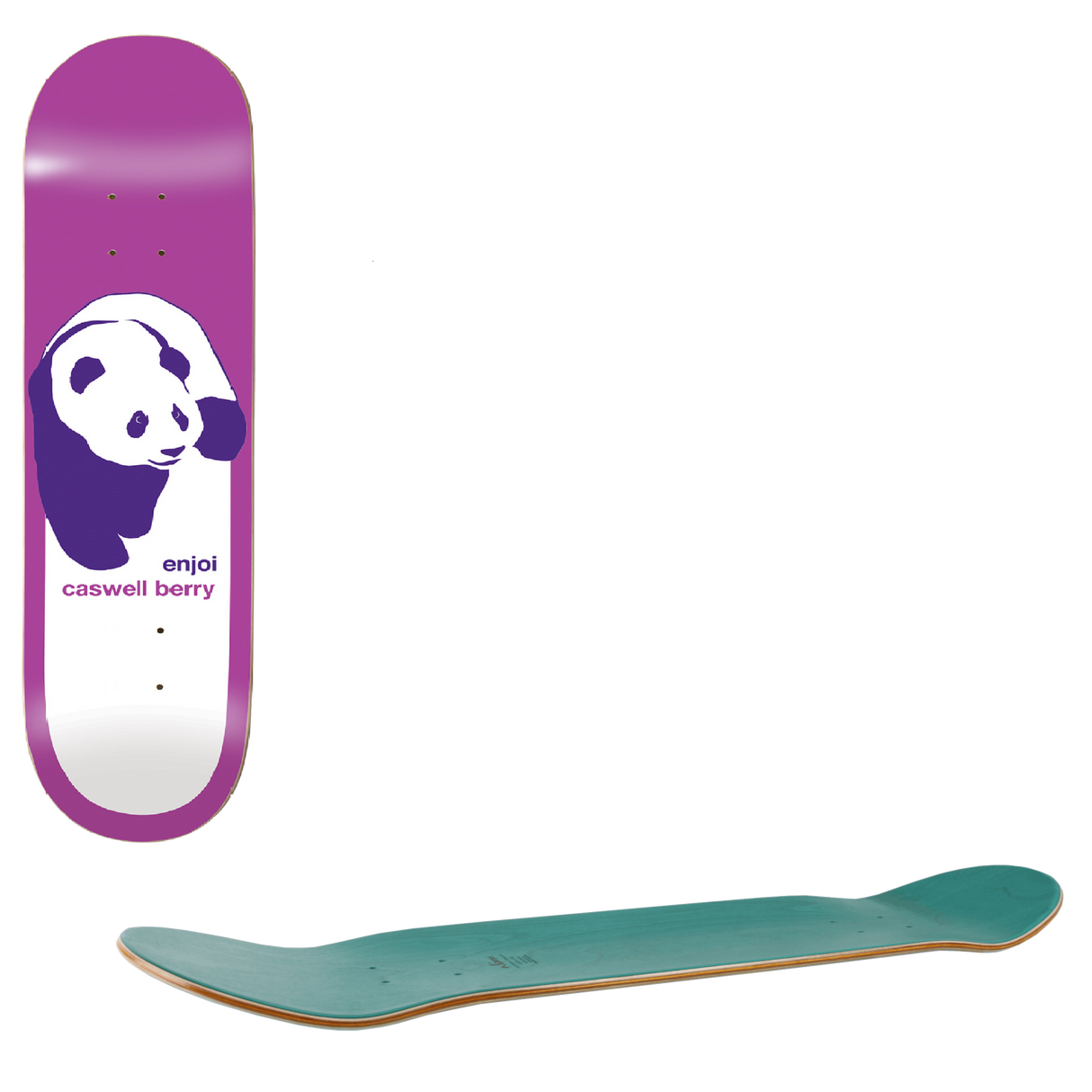 Enjoi Classic Panda Skateboard Deck - Berry 8"