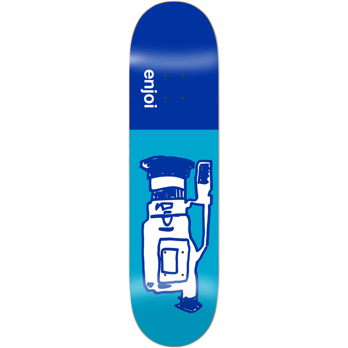 Enjoi Glitch Skateboard Deck - Blue 8.5"