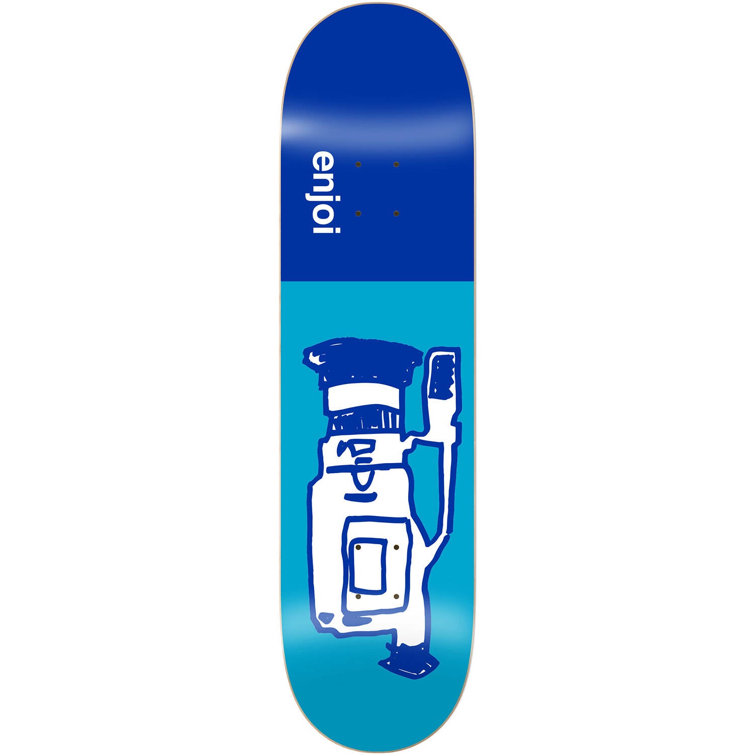Enjoi Glitch Skateboard Deck - Blue 8.5"