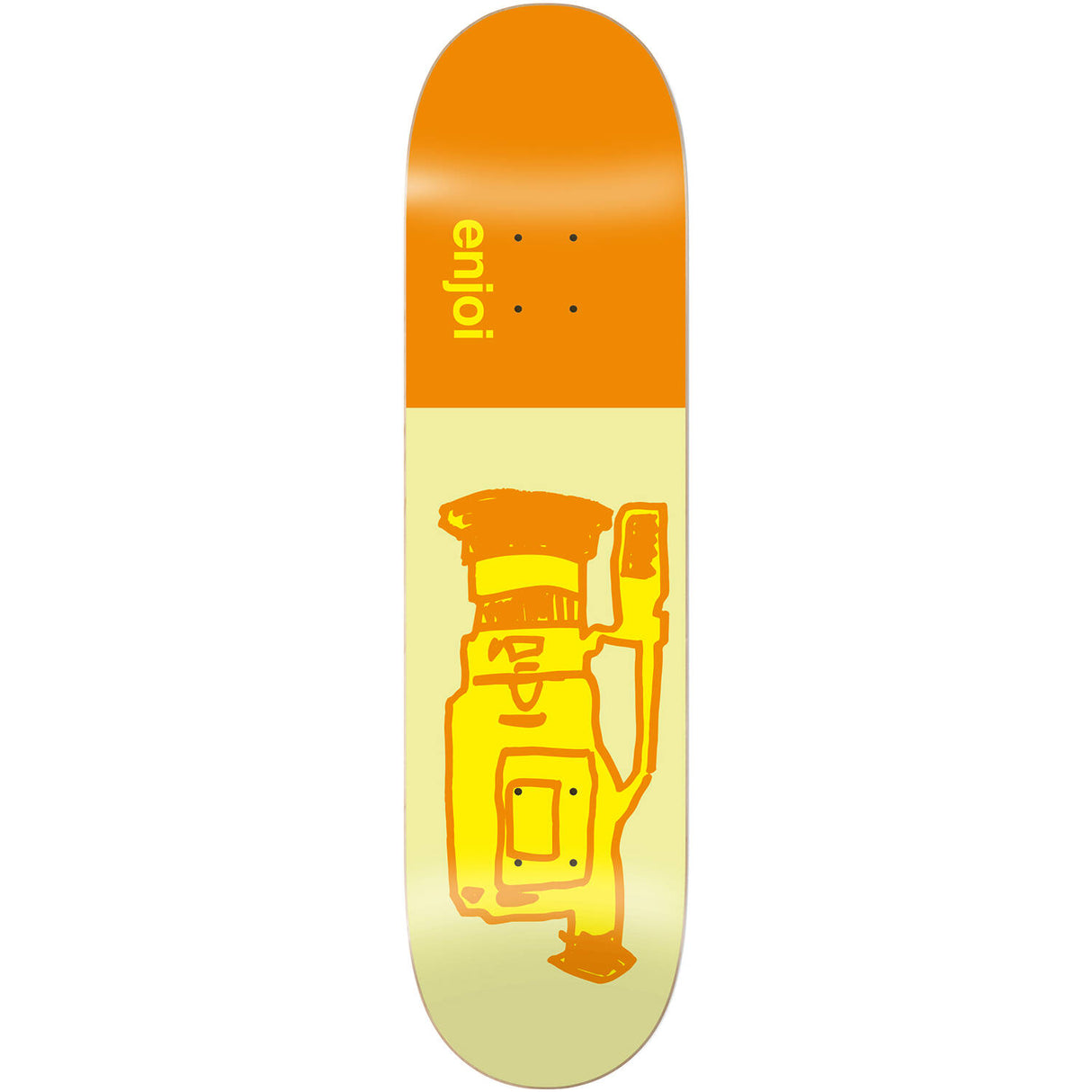 Enjoi Glitch Skateboard Deck - Orange 8.25"