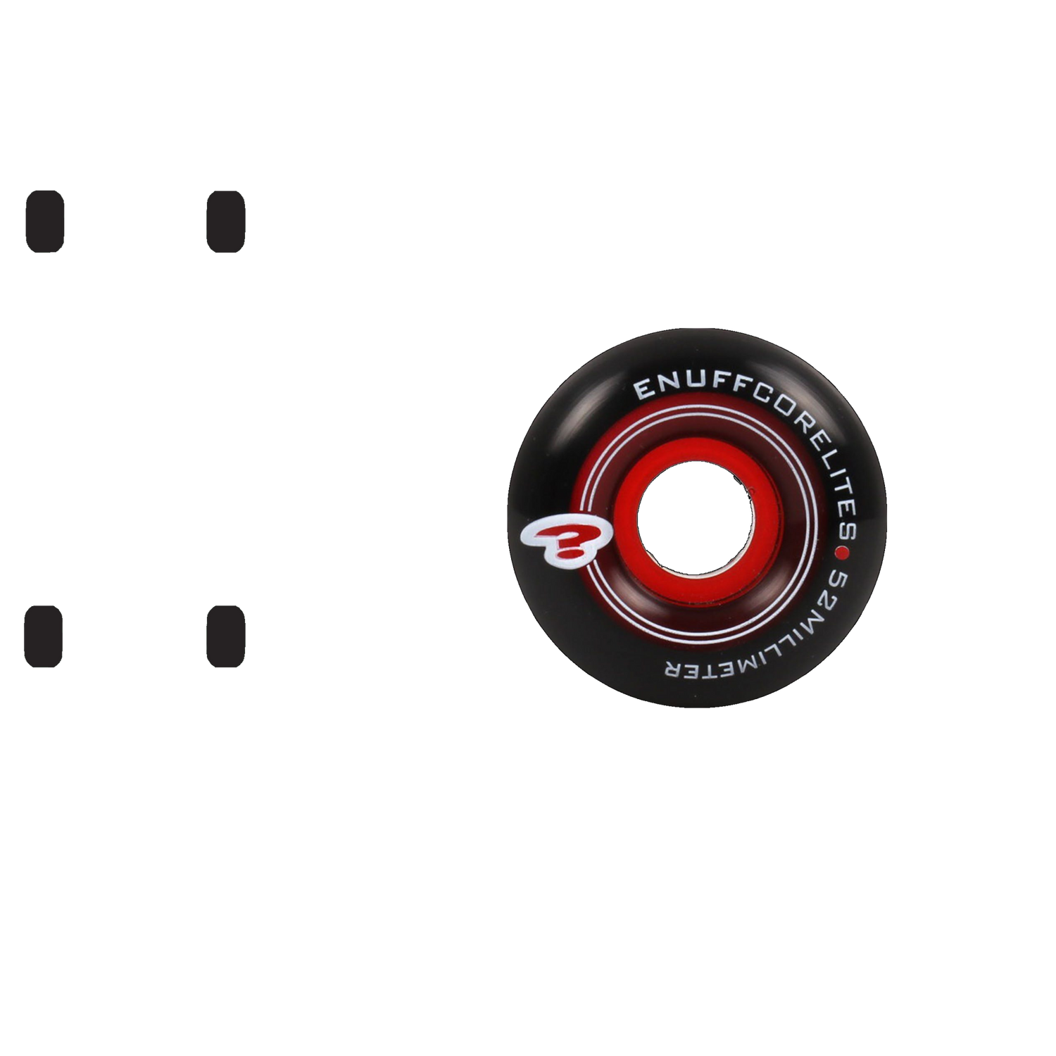 Enuff Corelite Black Skateboard Wheels - Red