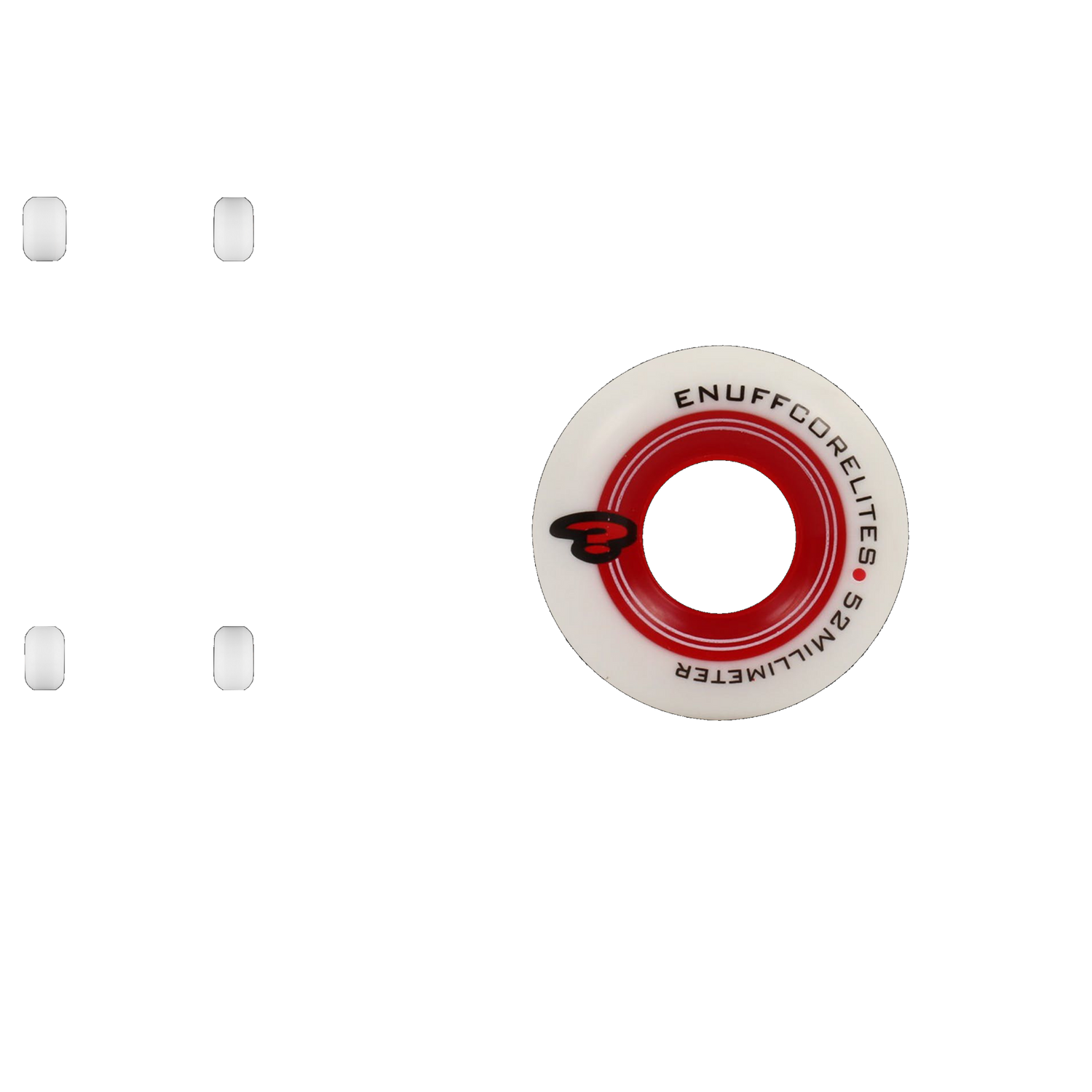 Enuff Corelite White Skateboard Wheels - Red