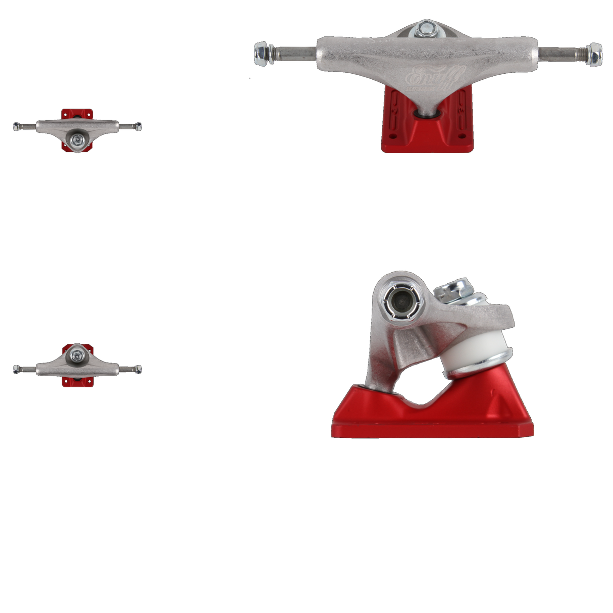 Enuff Decade Pro Satin Skateboard Trucks - Natural/Red 139mm