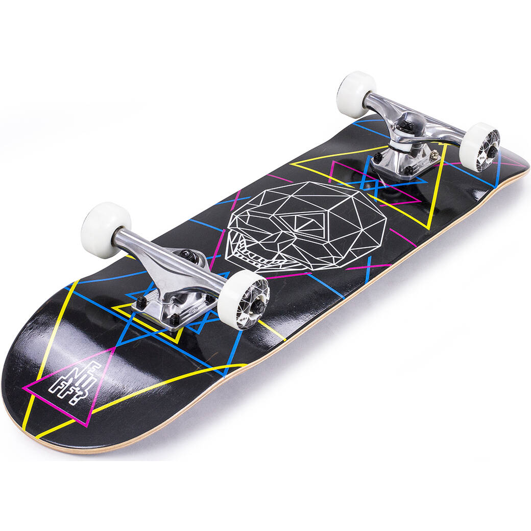 Enuff Geo Skull Complete Skateboard - Black 8''