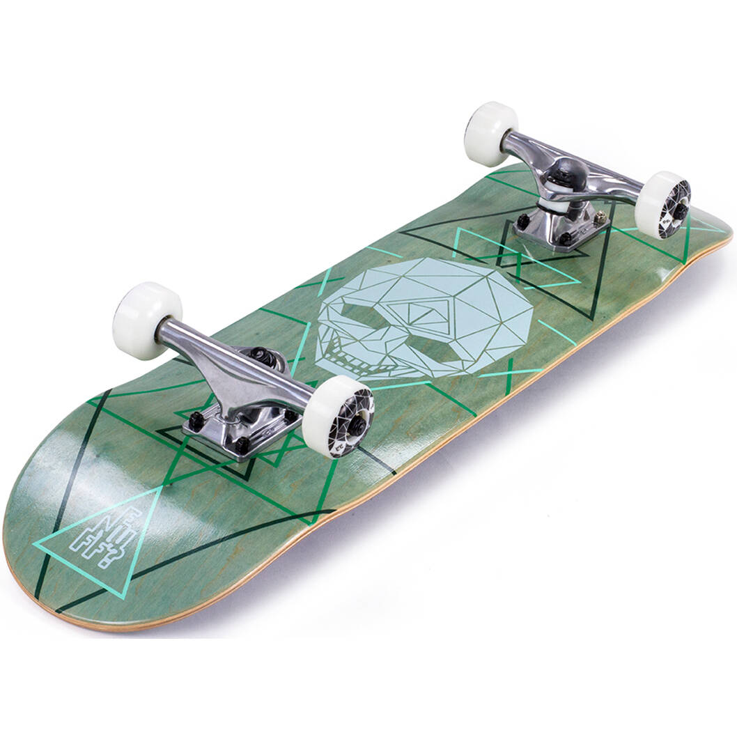 Enuff Geo Skull Complete Skateboard - Green 8''