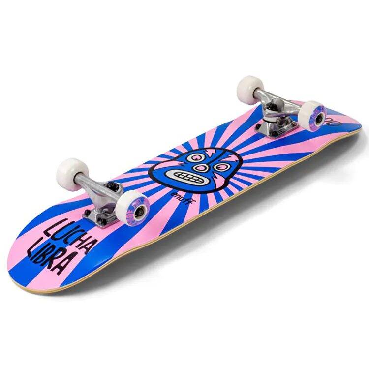 Enuff Lucha Libre Complete Skateboard - Pink/Blue 7.75''