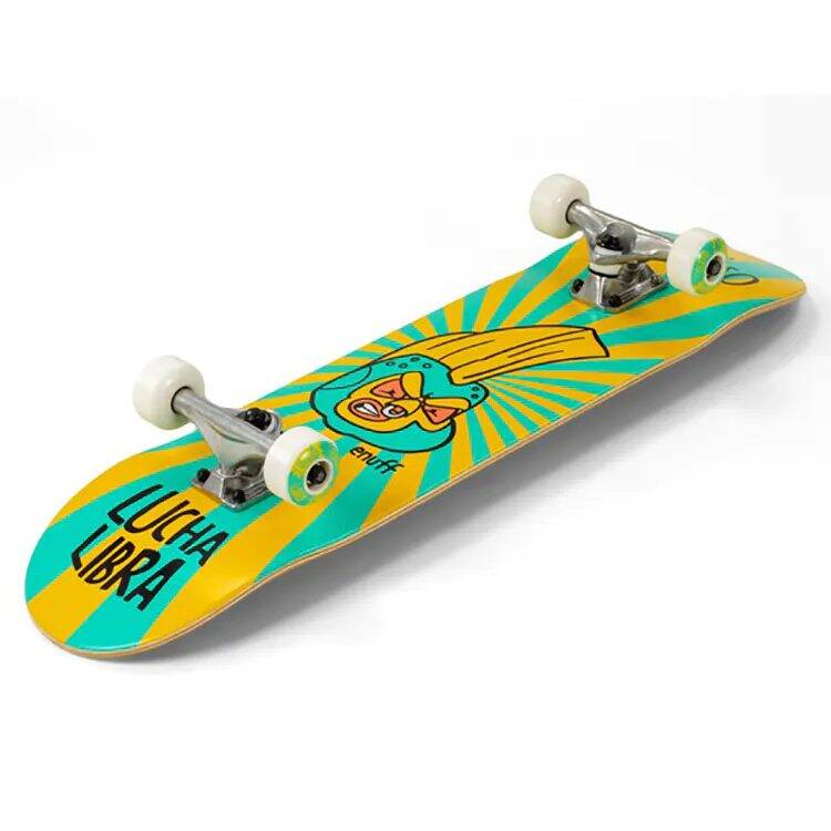 Enuff Lucha Libre Mini Complete Skateboard - Yellow/Blue 7.25''