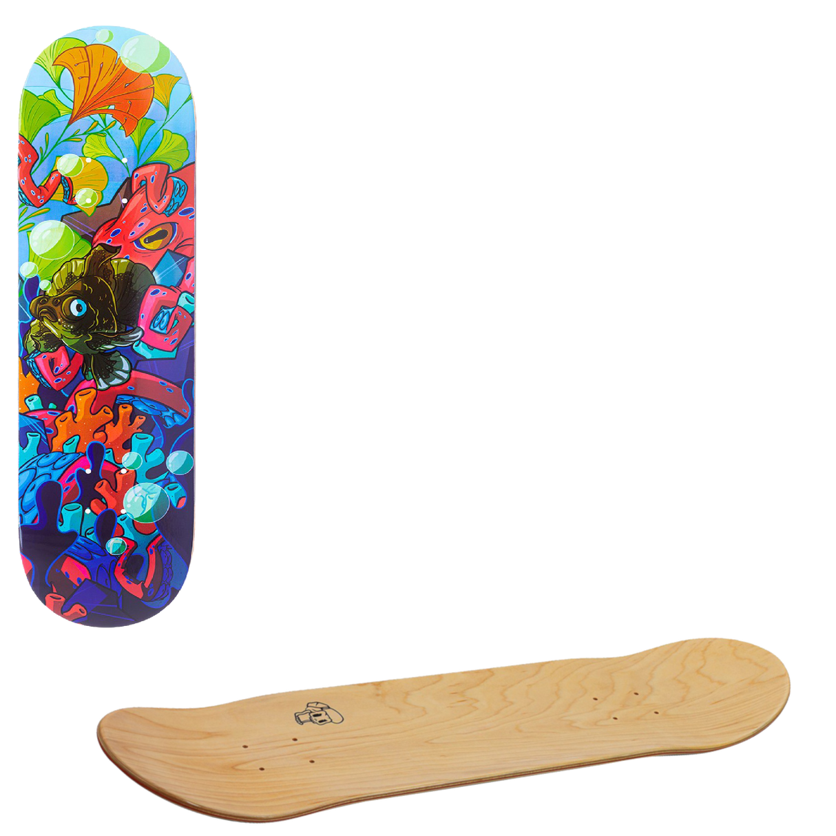 Enuff Lost At Sea Skateboard Deck - Goldfish 8.25"