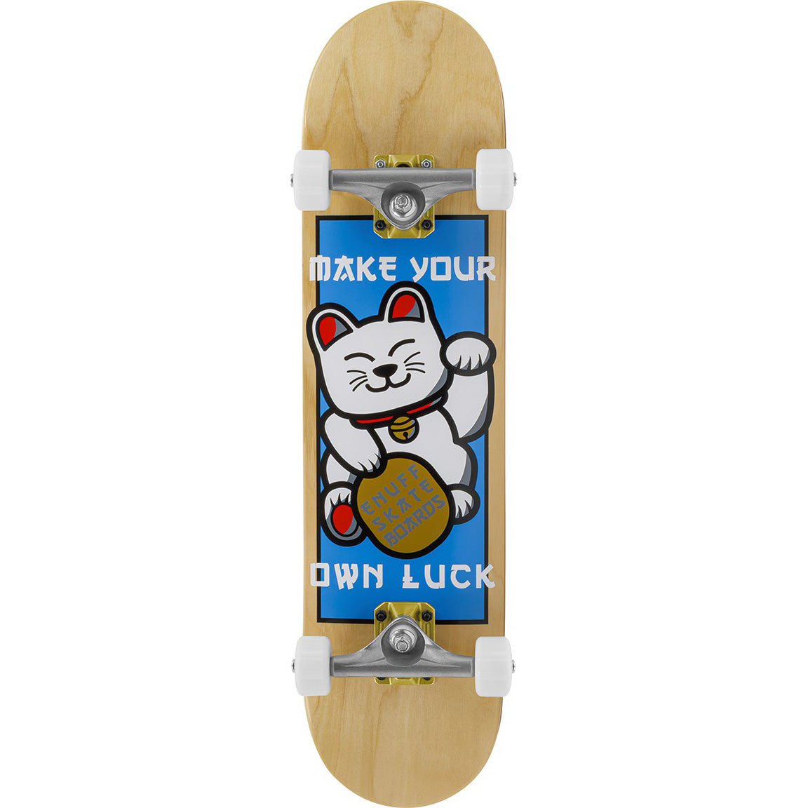 Enuff Lucky Cat Mini Complete Skateboard - Natural 7.25"
