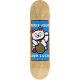 Enuff Lucky Cat Skateboard Deck - Natural 8"