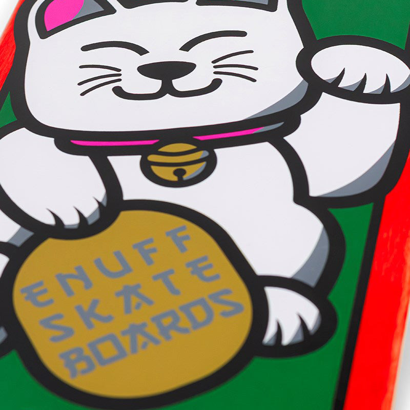 Enuff Lucky Cat Skateboard Deck - Red 8.25"
