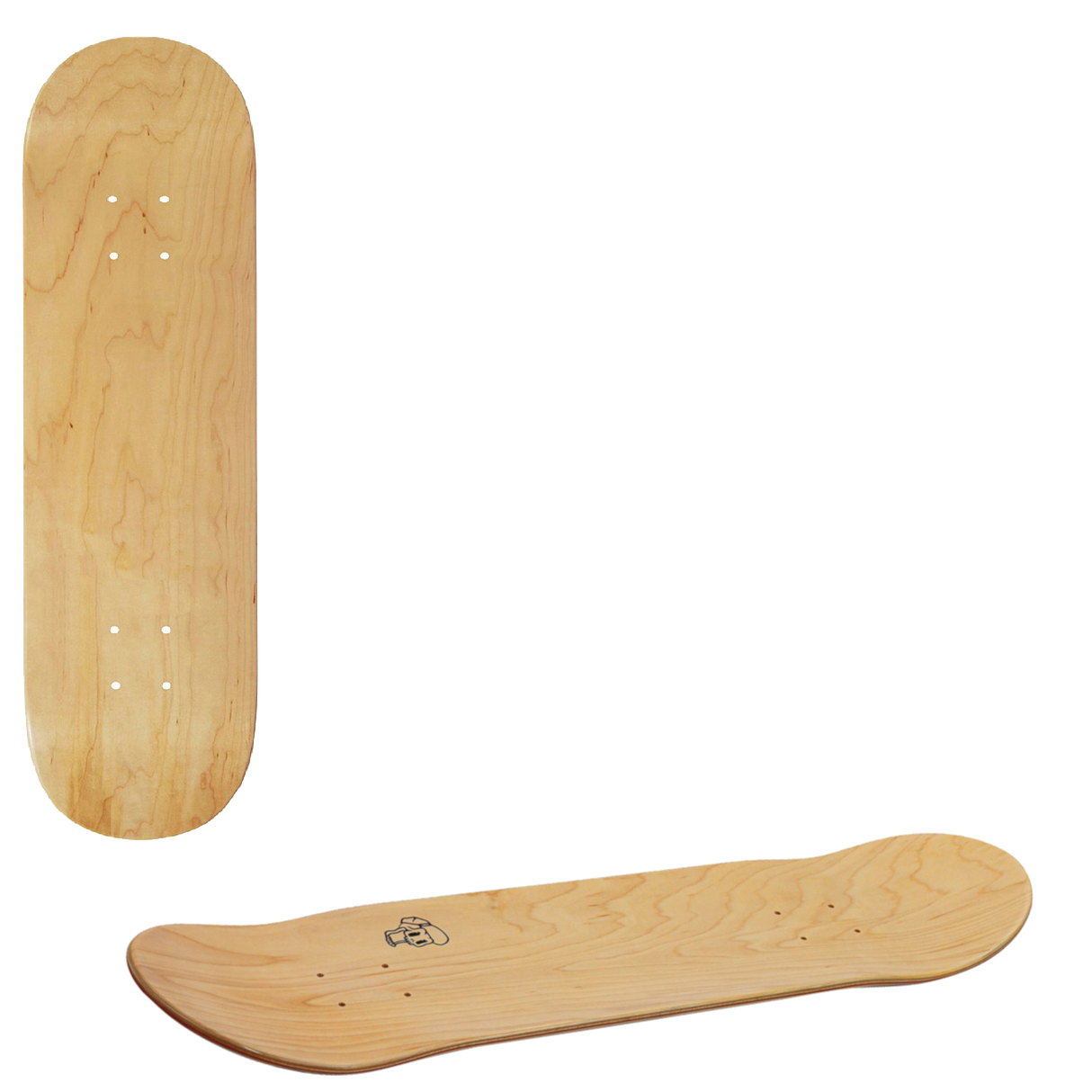 Enuff Team Skateboard Deck - Natural 8"