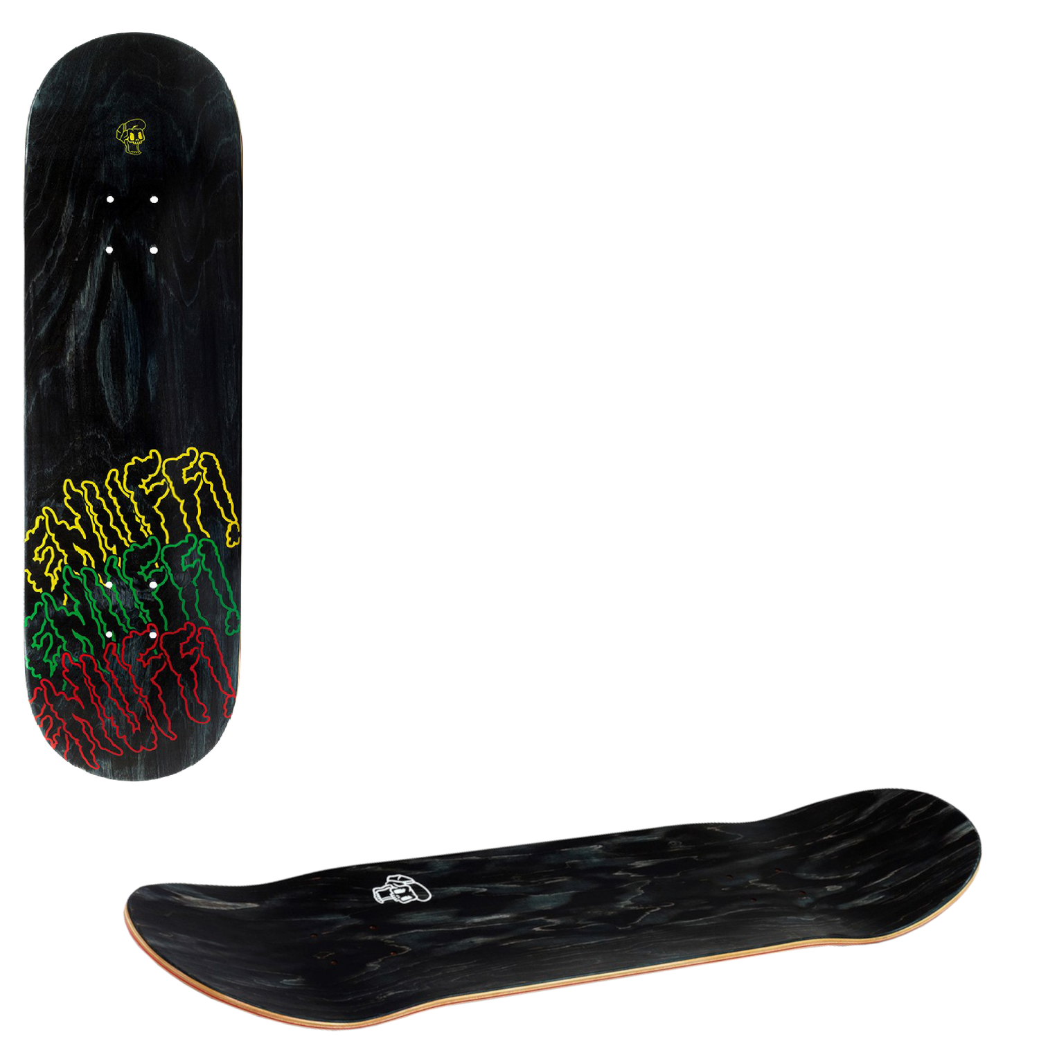 Enuff Three Tier Skateboard Deck - Black 8"