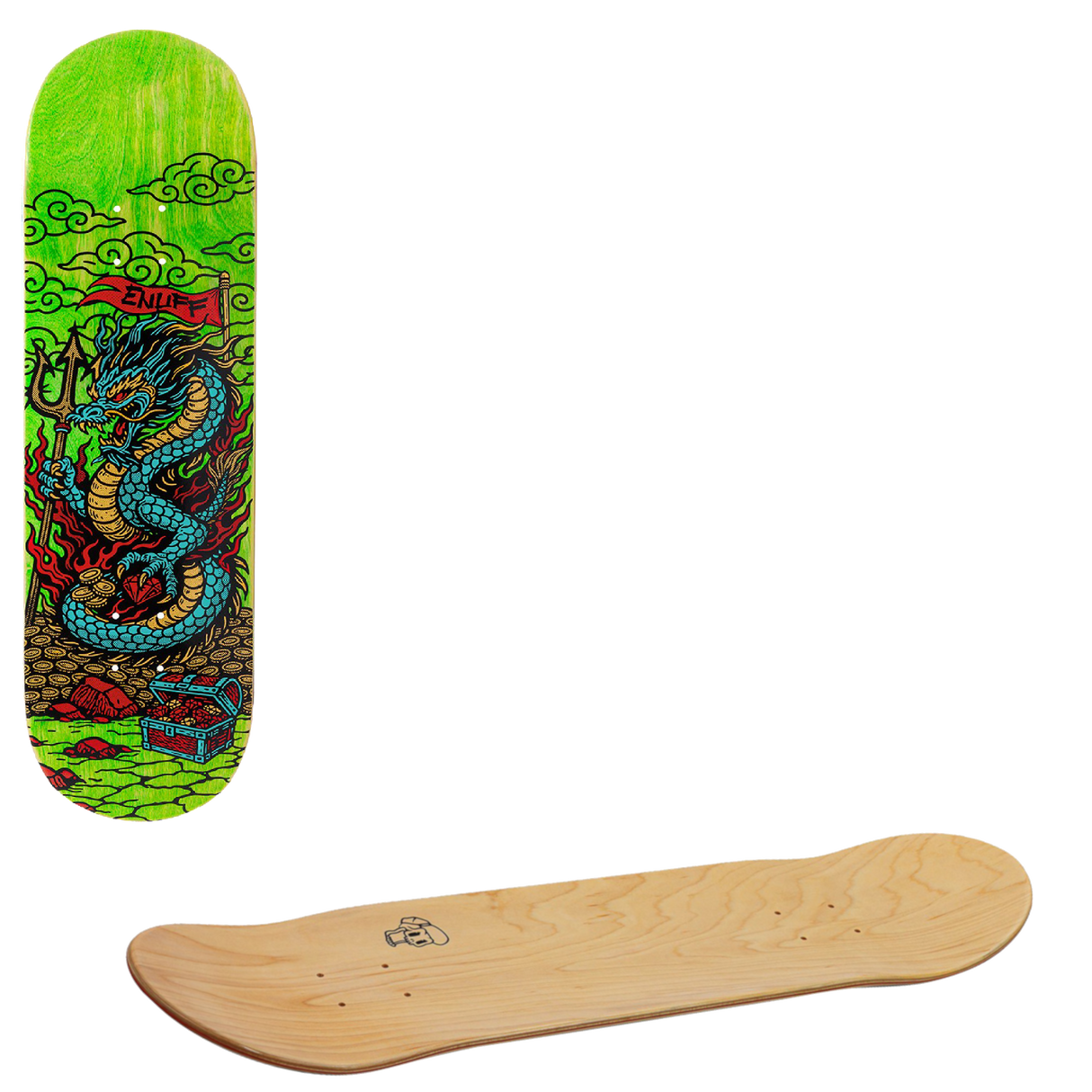 Enuff Yokai Skateboard Deck - Dragon 8"