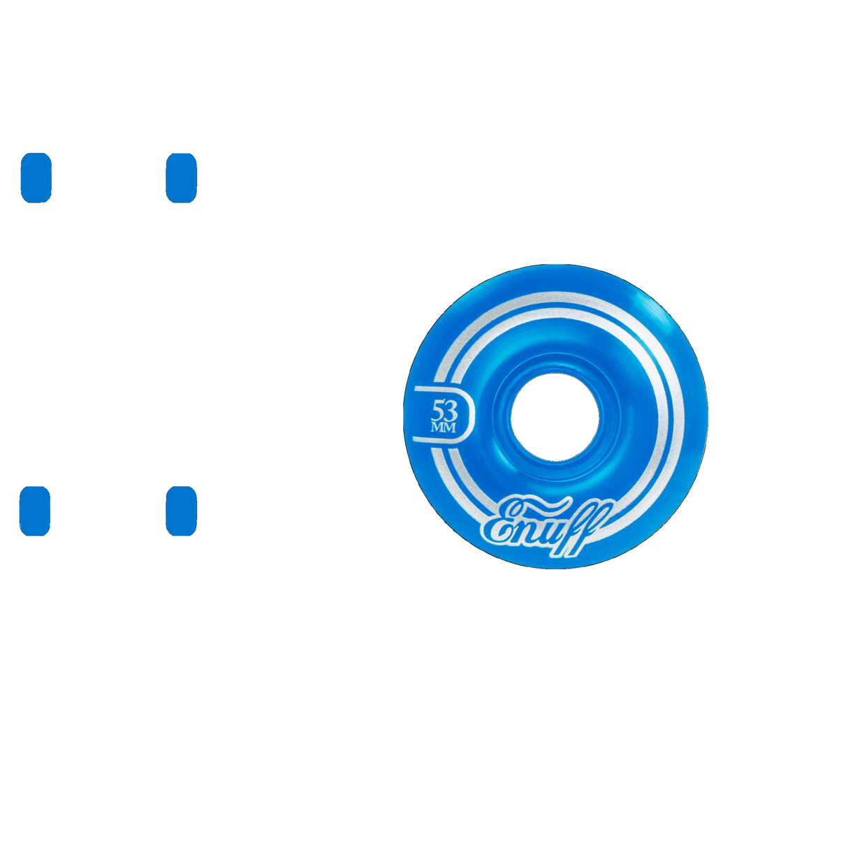 Enuff Refresher II 55D Skateboard Wheels - Blue 53mm