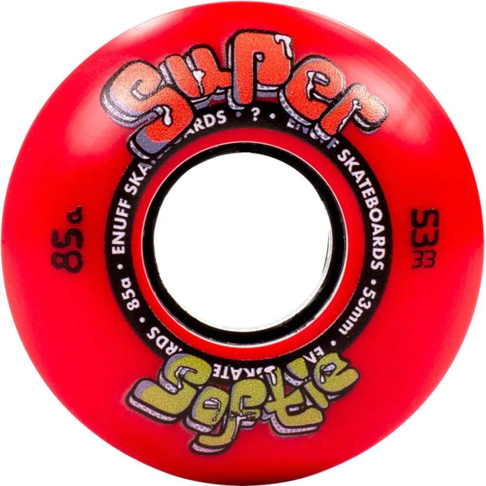 Enuff Super Softies Skateboard Wheels 53mm - Red