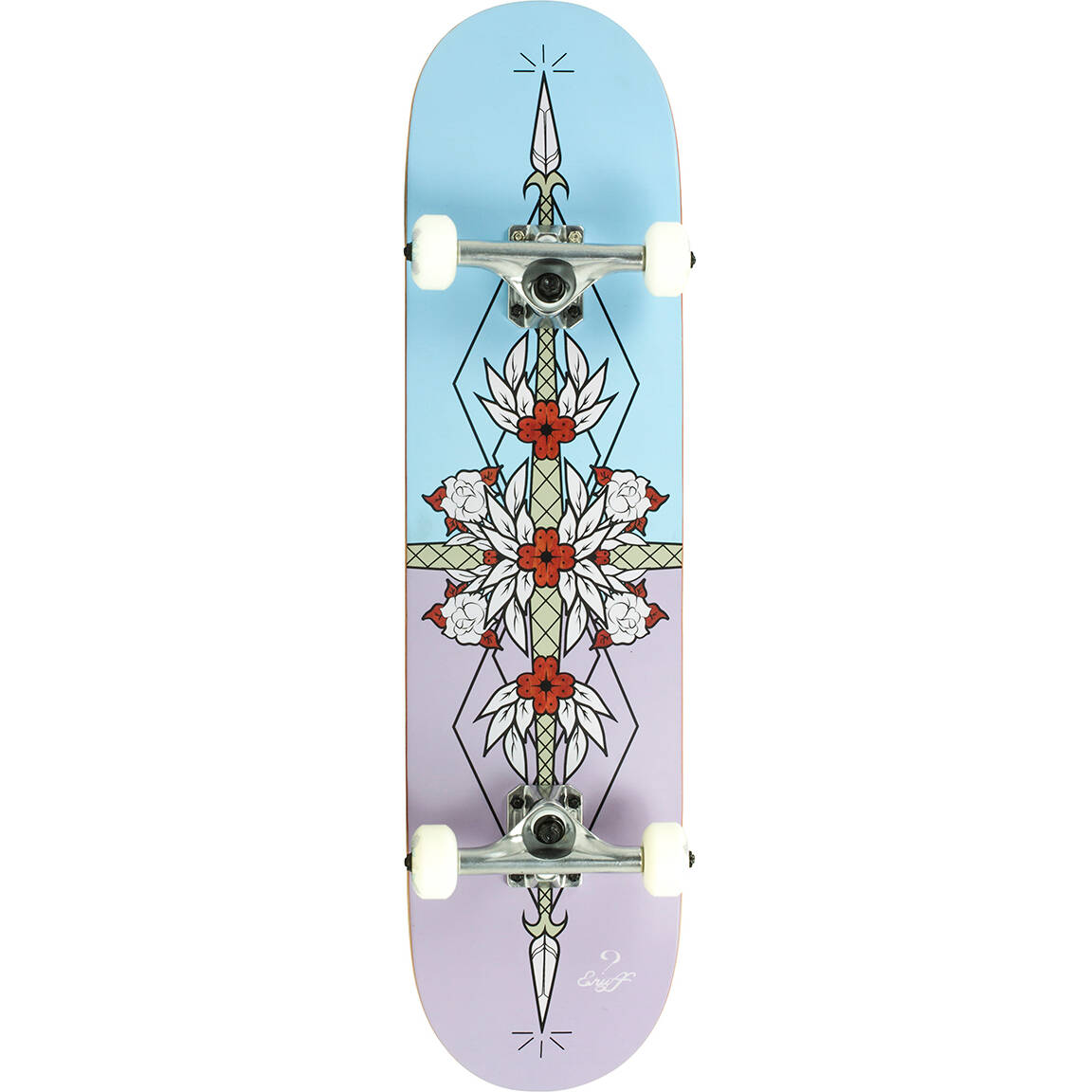 Enuff Flash Complete Skateboard - Purple/Blue 8''