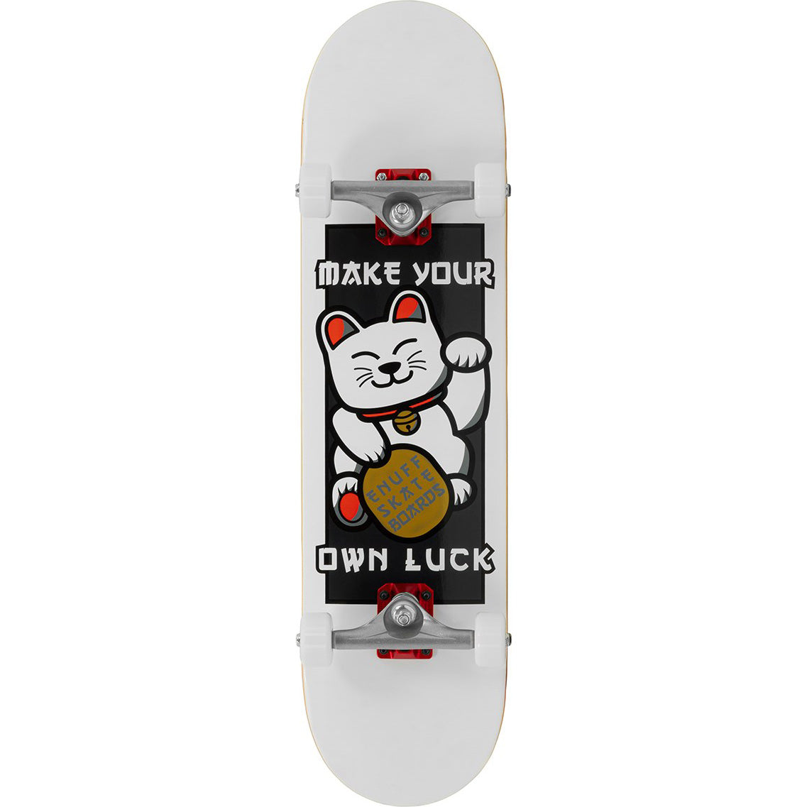 Enuff Lucky Cat Complete Skateboard - White 8"