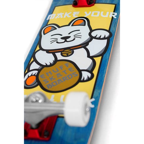 Enuff Lucky Cat Mini Complete Skateboard - Blue 7.25"