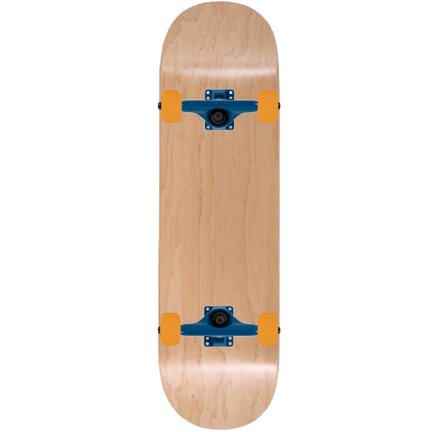 Enuff Bold Custom Skateboard - Natural/Blue/Orange 8''
